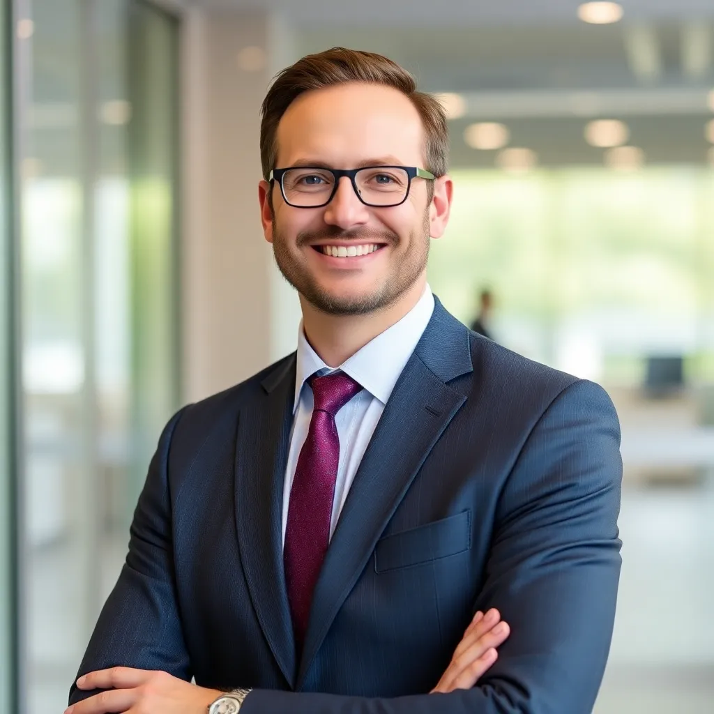 Muž okolo 40 rokov v business casual oblečení s príjemným úsmevom